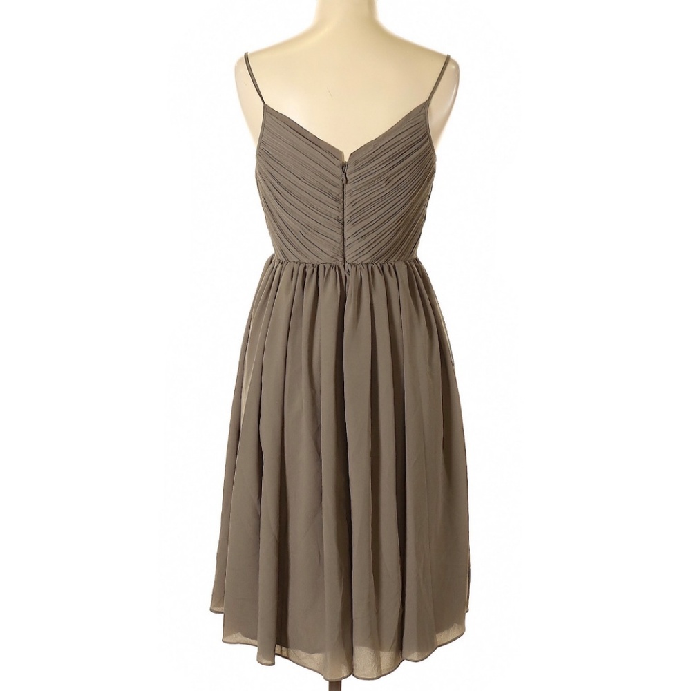 BANANA REPUBLIC Taupe Strappy Crossover Vee Dress - Picture 2 of 7